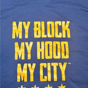 Chicago Navy My Block My Hood My City -New long sleeve
